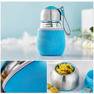bình nước thủy tinh hình quả bầu 300ml
