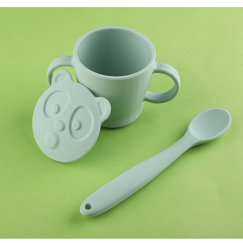 Cốc Uống Nước Bằng Silicone Cấp Thực Phẩm Chống Rơi Cho Bé