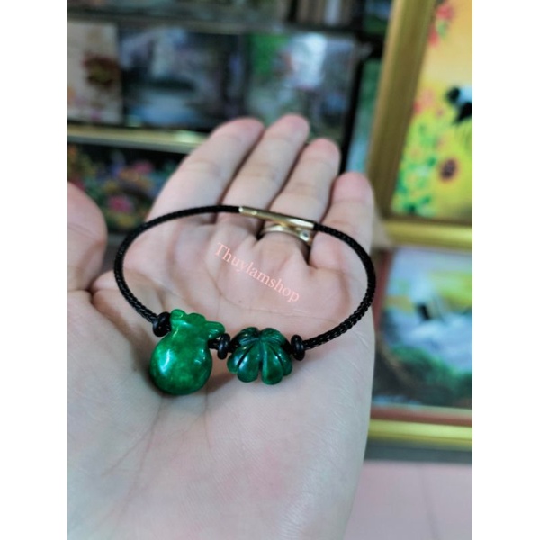 Vòng tay nam nữ song tài lộc mic túi tiên và mặt 4 lá may mắn