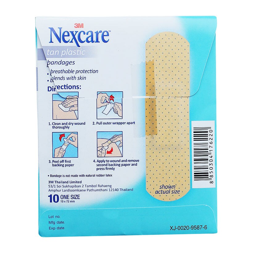 Hộp 100 miếng băng keo cá nhân màu da Nexcare 3M BKCN-TAN