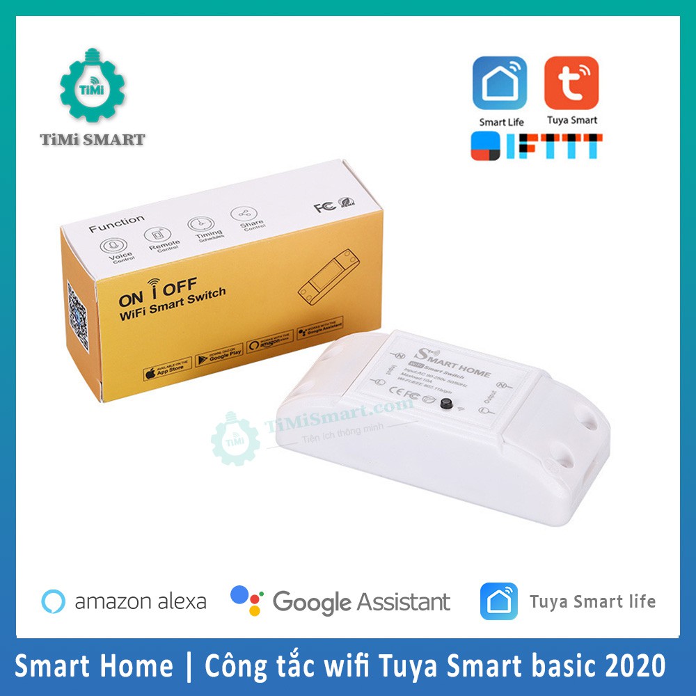 [MẪU MỚI] Công Tắc Wifi Điều Khiển Từ Xa Tuya Smart Basic (Tốt hơn sonoff basic)