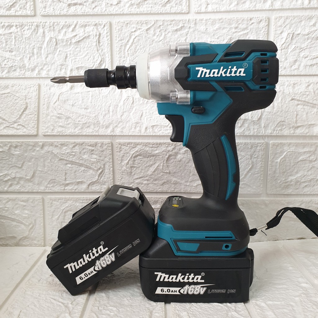 Máy bắt Vít Makita 168V - Động cơ Không chổi Than - 2 pin khủng 10cell - Ruột đồng 100% - Tặng Đầu chuyển k