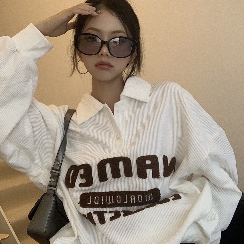 Áo Nỉ Polo NAMED Chất Nỉ Ngoại Dày Dặn Unisex Nam Nữ Form Rộng Chất Đẹp- Áo Nỉ Cổ Bẻ Ulzzang Phong Cách Trẻ Trung