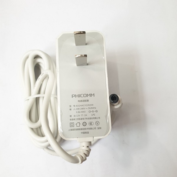 Adapter PHICOMM 12V 2A đầu tròn 5.5mm x 3.0mm cho Camera , loa , Modem wifi , đèn điện và các thiết bị sử dụng nguồn 12V