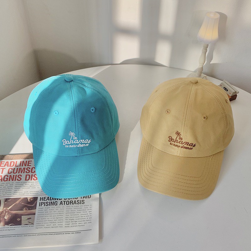 Mũ Lưỡi Trai Thêu Chữ Thời Trang Xuân Hè Unisex Kích Thước Điều Chỉnh Được