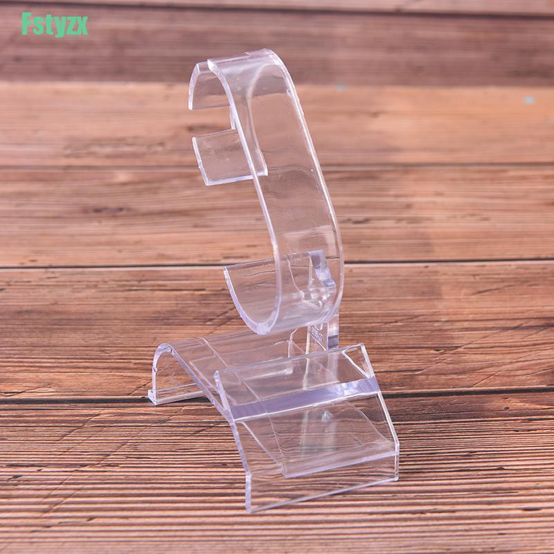 fstyzx 1pc transparent plastic clear jewelry bracelet watch display stand holder