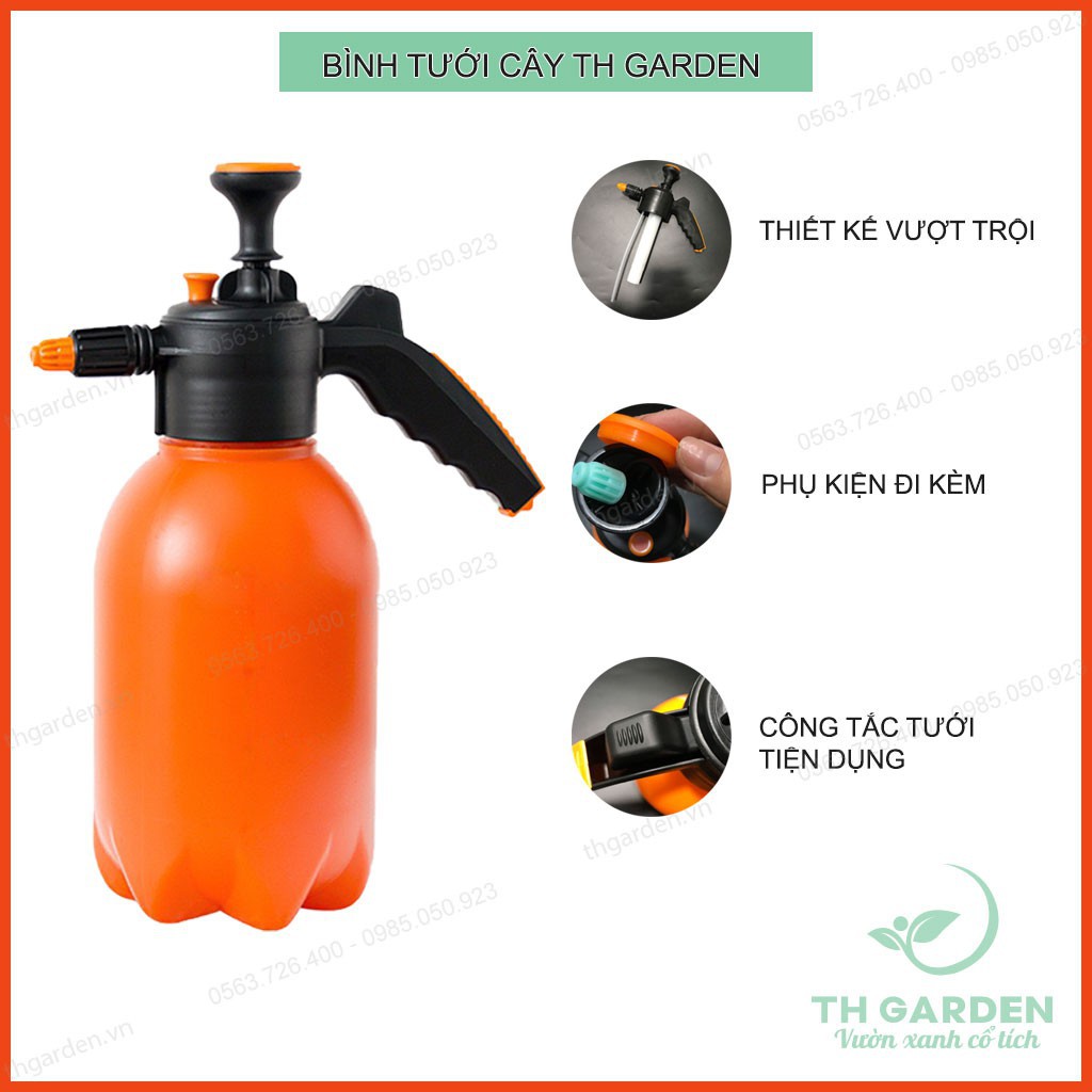 Bình Tưới Cây TH Garden - Bình Xịt Nước Tưới Cây Cảnh, Cây Hoa - Nhựa HDPE cao cấp siêu bền