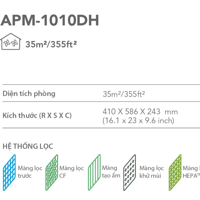 Máy lọc không khí và tạo ẩm Coway APM-1010DH | Hàn Quốc Cao Cấp