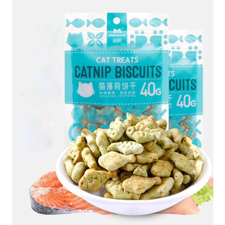 Bánh qui catnip giúp mèo tiêu hóa tốt, tiêu búi lông