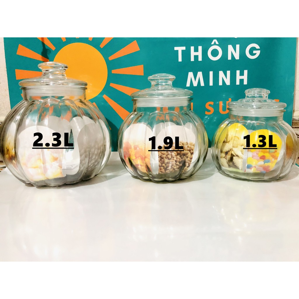 [Giá Sỉ] HŨ THỦY TINH ĐỰNG THỰC PHẨM GIA VỊ NẮP THỦY TINH