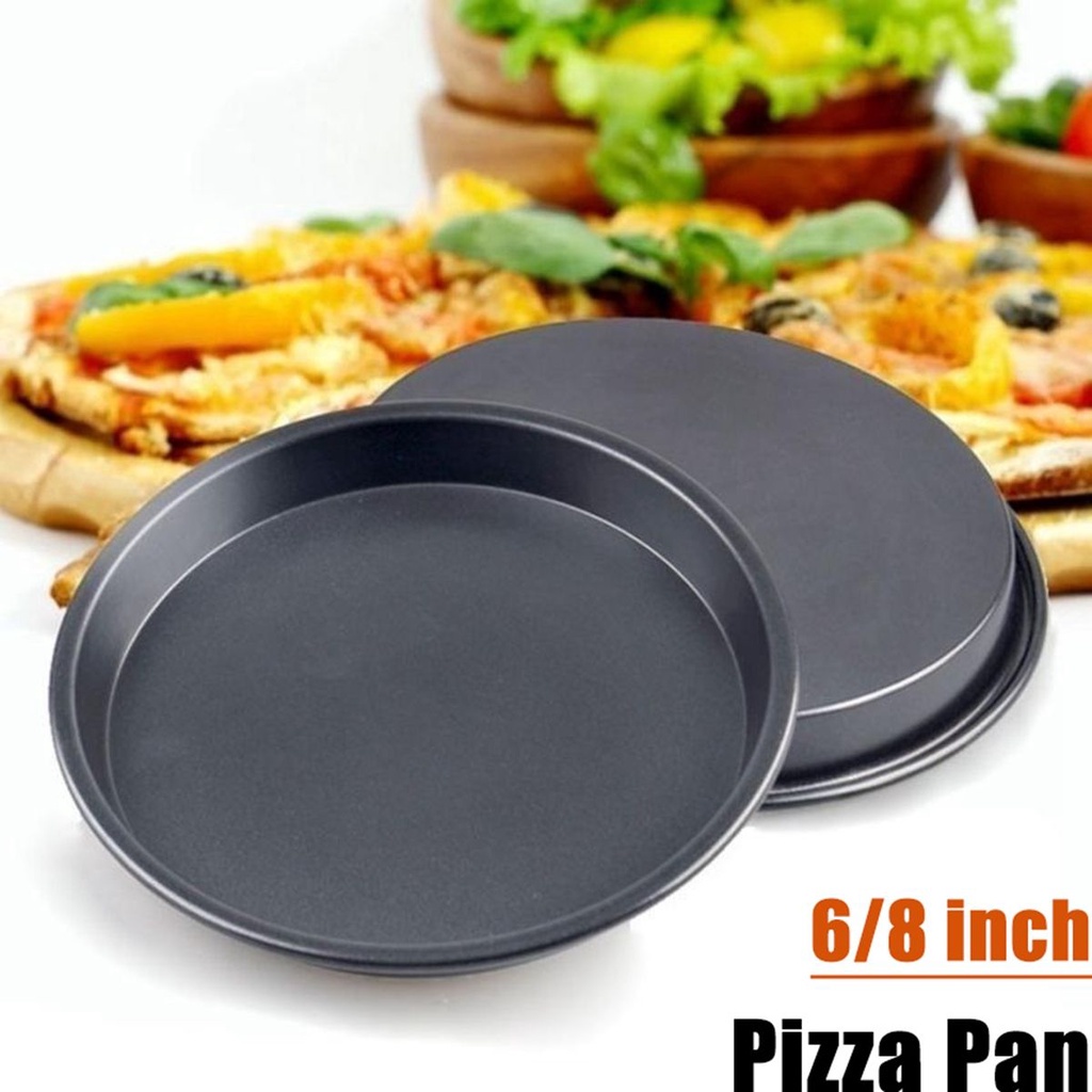 Khay Nướng Bánh Pizza Hình Tròn Bằng Thép Carbon Chống Dính