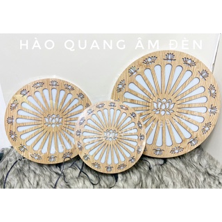 Đèn hào quang âm đèn 7 màu vân gỗ