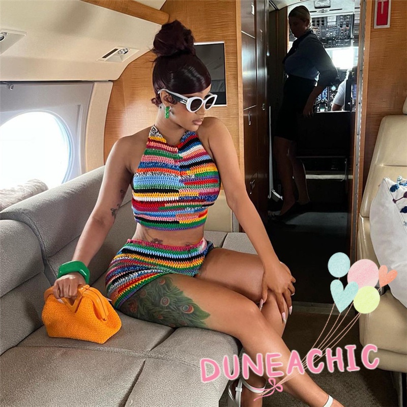 Bộ Áo Yếm In Họa Tiết + Quần Legging Lưng Cao Ống Suông Gợi Cảm Dành Cho Nữ