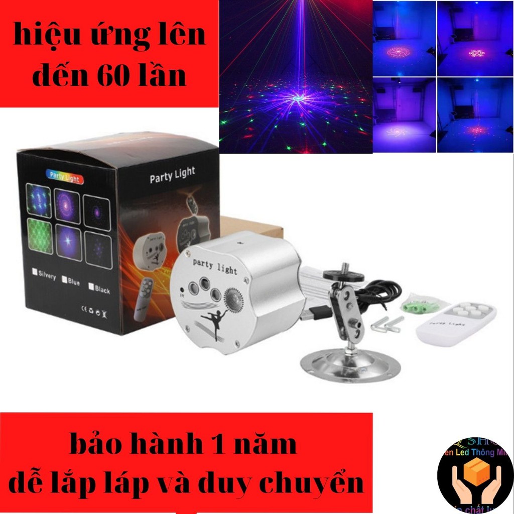 Đèn Laser Phòng Bay Mini Cảm Biến Theo Nhạc Trang Trí Sân Khấu