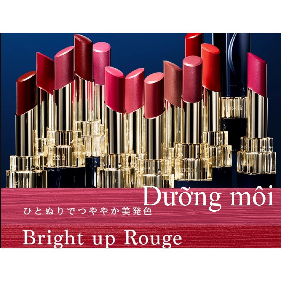 [Siêu hot] Son môi Kanebo Media Bright Up Rouge nội địa Nhật son dưỡng ẩm da và mịn mượt cao cấp 3.1g