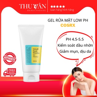 Sữa rửa mặt Low Cosrx Low pH Good Morning Gel 150ml, rửa sạch dịu nhẹ an toàn da mụn nhạy cảm