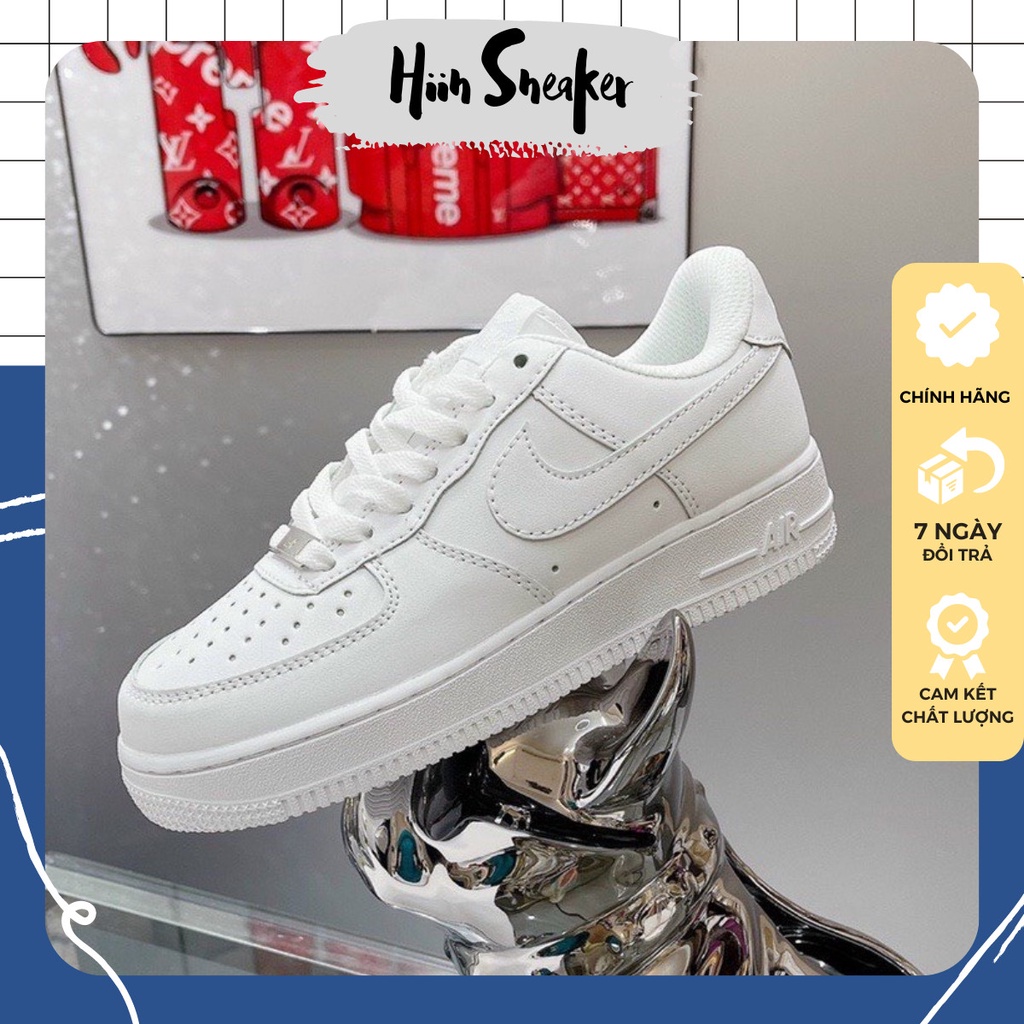 Giày_nike air force 1 màu trắng, Giày sneaker nike_af1 nam nữ trắng bản đẹp full box bill