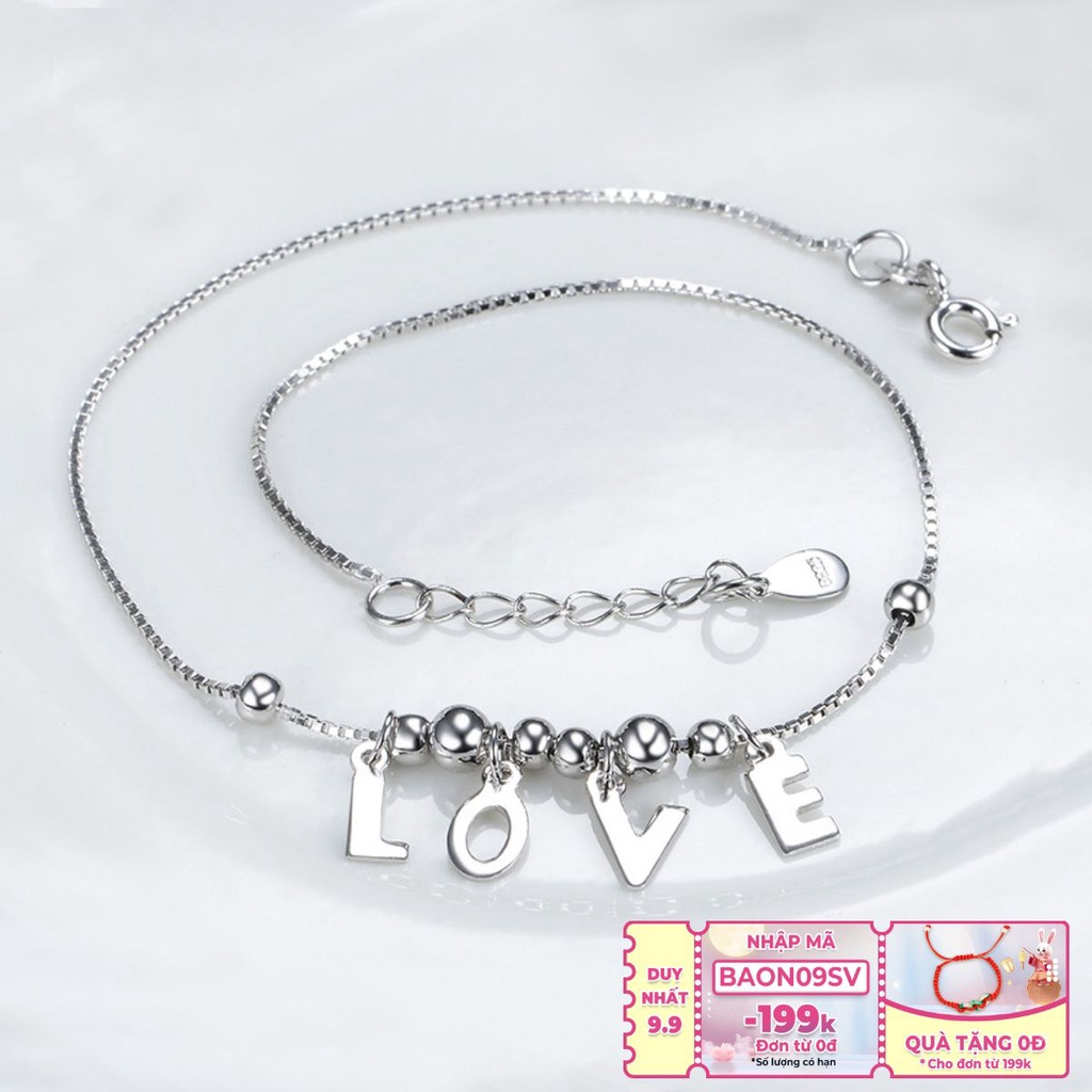 Lắc Chân Chân Chữ Love Bằng Bạc Italy Cho Nữ LC1549 - Bảo Ngọc Jewelry