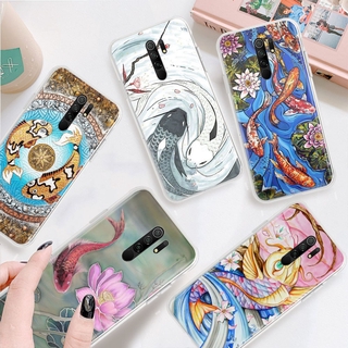 Transparent case for xiaomi redmi note 9 9s 8 8t pro max tb53 koi fish cover