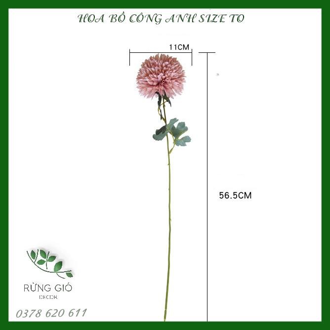 [ Hoa Giả ] Hoa Bồ Công Anh SIZE TO dài 56cm - hoa giả giống thật - 1 cành 1 bông, có ảnh thật