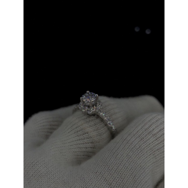 Nhẫn Moissanite 5,0ly-5,4ly trắng  bạc 925 mạ bạch kim SIÊU RẺ BỀN ĐẸP HƠN KIM CƯƠNG