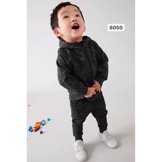 Bộ nỉ next kéo khóa màu ghi
