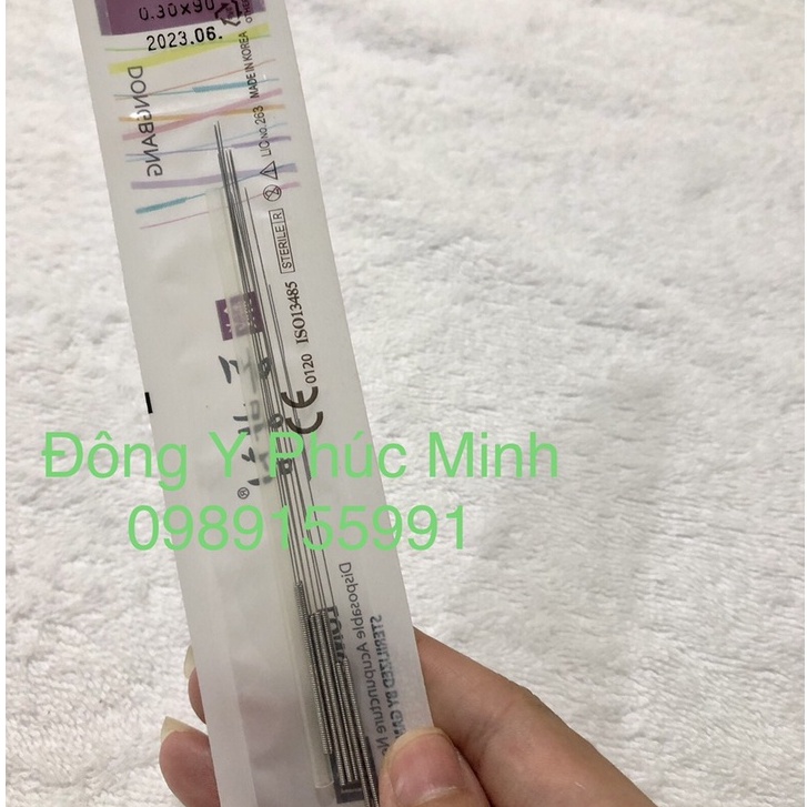 Kim Châm Cứu Hàn Quốc Chất lượng cao, đầu kim từ 0,16* 15mm, 0,18*15mm, kim thể châm và kim nhĩ châm.