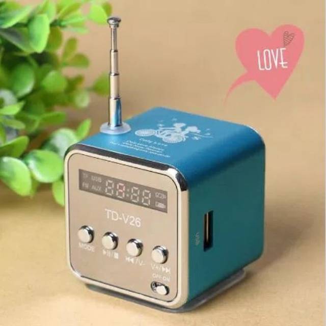 Loa Mini Kỹ Thuật Số TD-V26 USB FM Radio SD TF Máy Nghe Nhạc Mp3