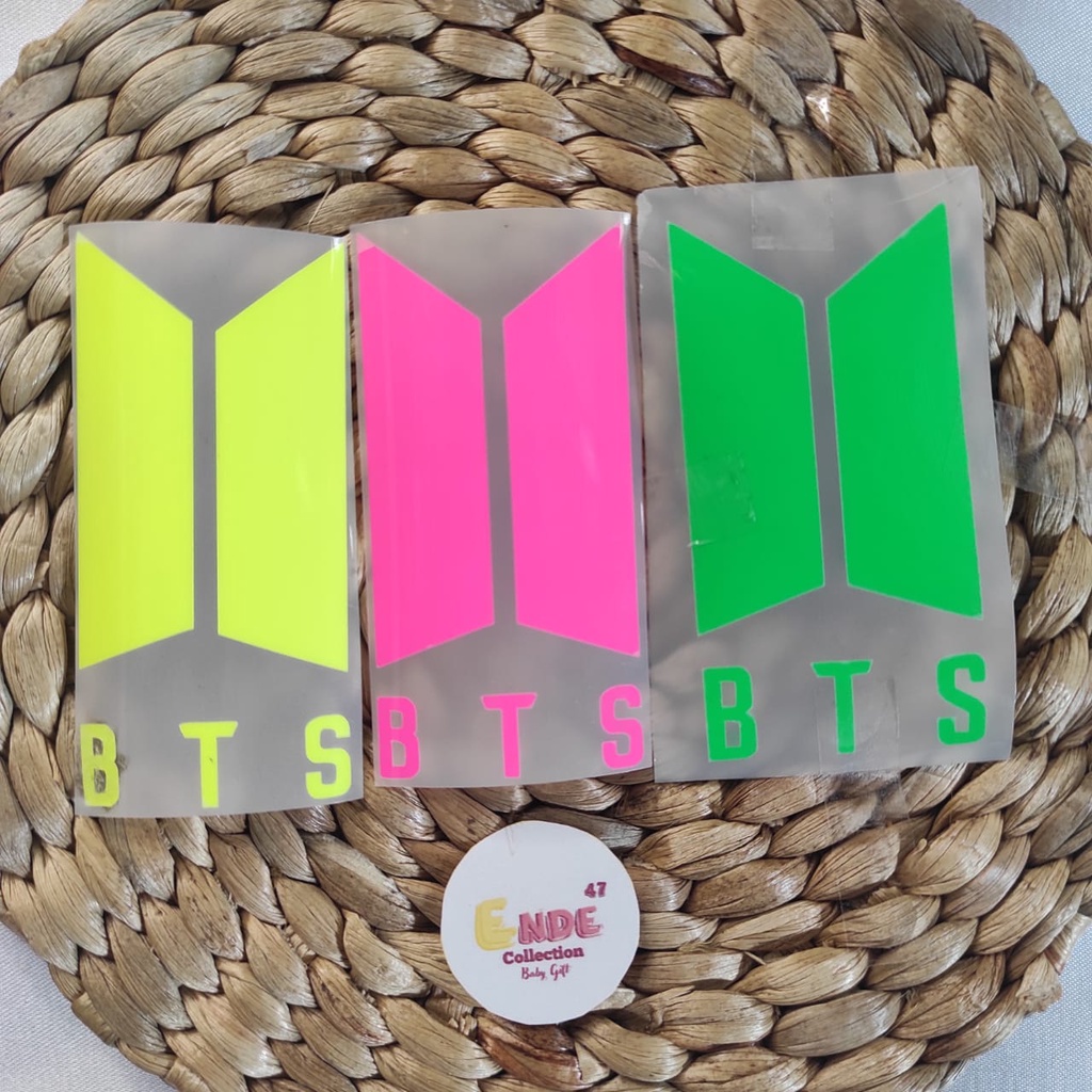 Áo Sơ Mi Polyflex In LOGO Bts Kích Thước 4X8Cm Và