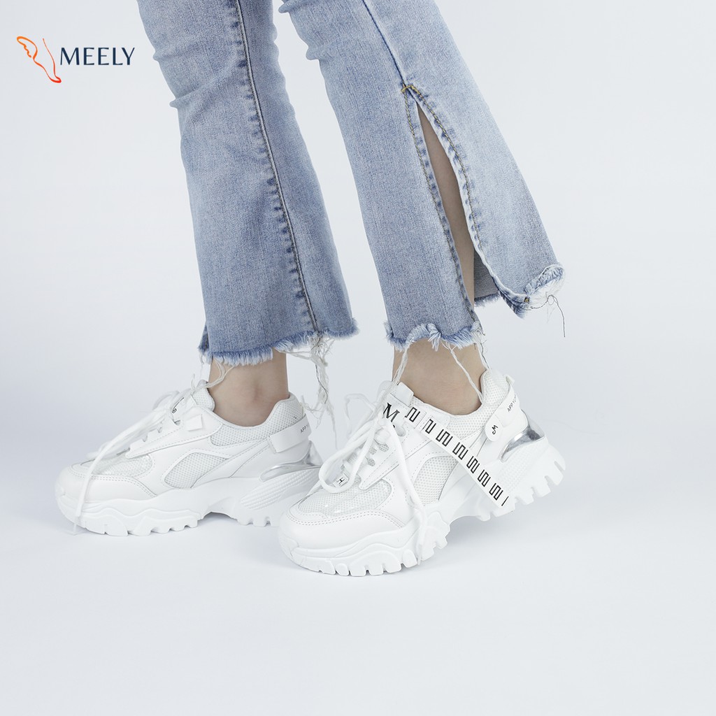 Giày Thể Thao Nữ MEELY Độn Đế Sneaker Ulzzang Năng Động - MS085