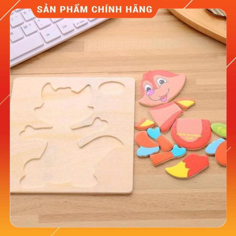 [RẺ NHẤT] Combo 10 Bức Tranh 3D Ghép Hình Động Vật Có Tiếng Anh Giúp Bé Vừa Học Vừa Chơi