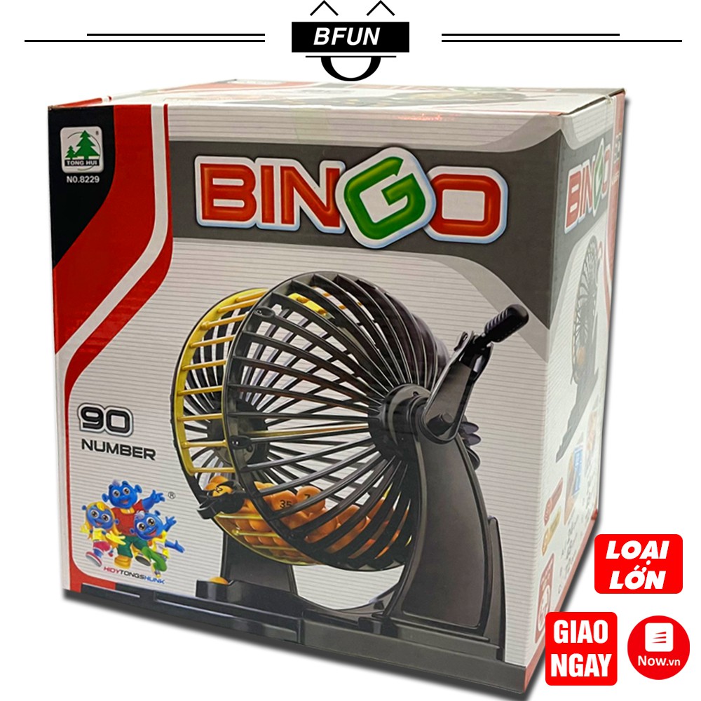 Bộ Đồ Chơi BINGO 90 Số (LOẠI LỚN) CAO CẤP - Lồng Quay Lô Tô, Xổ Số - Đồ Chơi Trẻ Em BFUN (8229)