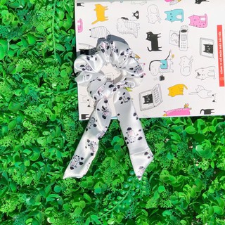 Cột tóc SCRUNCHIES NƠ TAI THỎ dài siêu hot