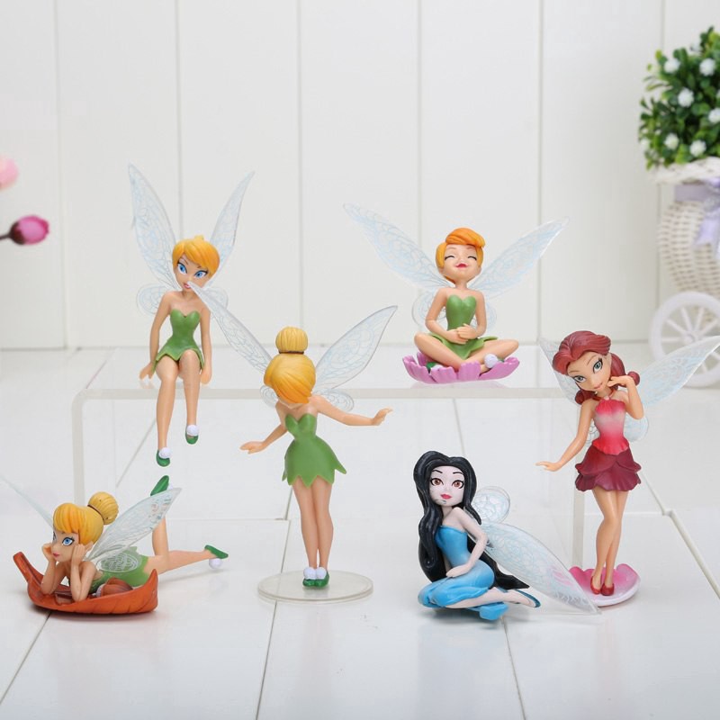 Set 6 mô hình nhựa PVC Tinker Bell dễ thương đáng yêu