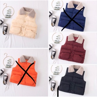 Áo phao ghi lê cổ lông