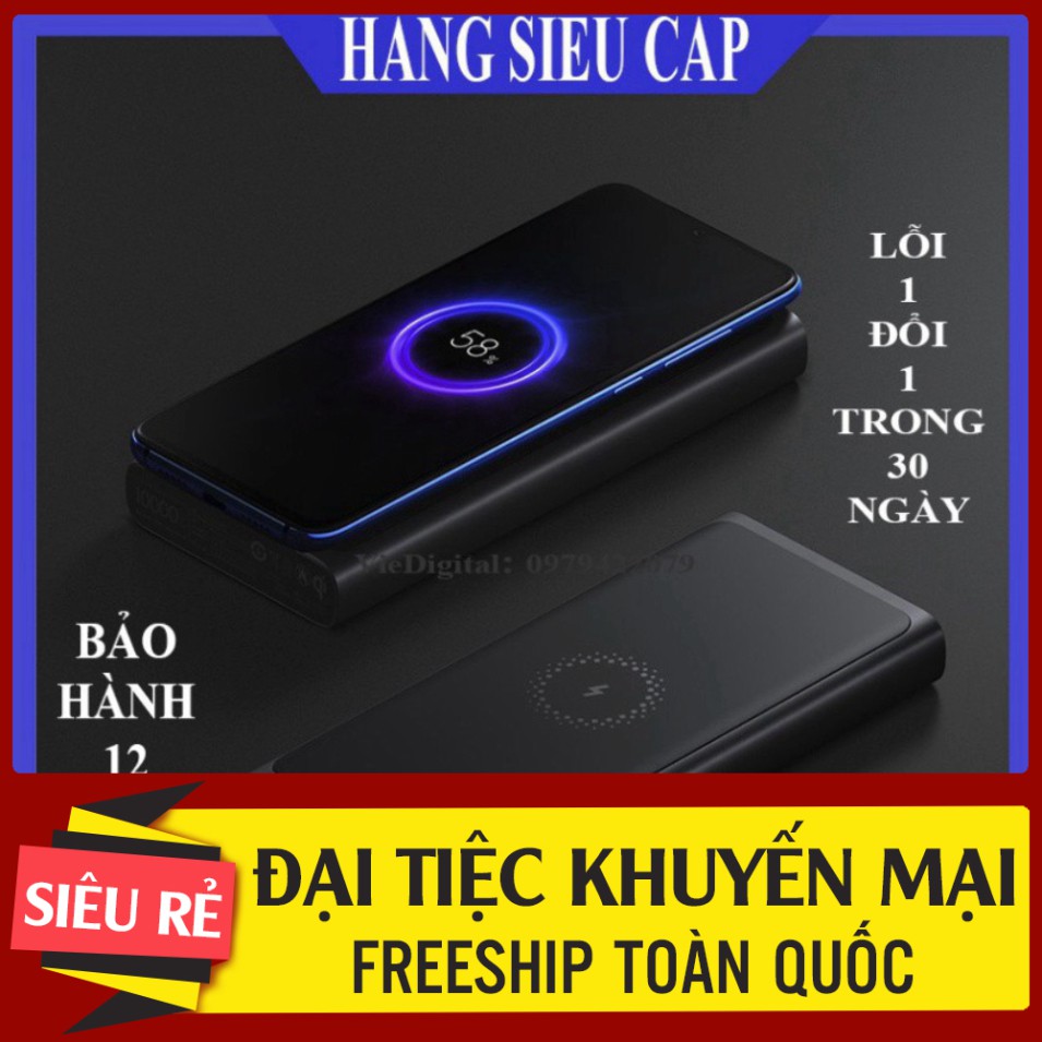 GIÁ KỊCH SÀN [Fast Charge] Sạc Dự Phòng, Pin Sạc Dự Phòng Không Dây Xiaomi 10000mAh Youth Edition, Bảo Hành 12 Tháng GIÁ