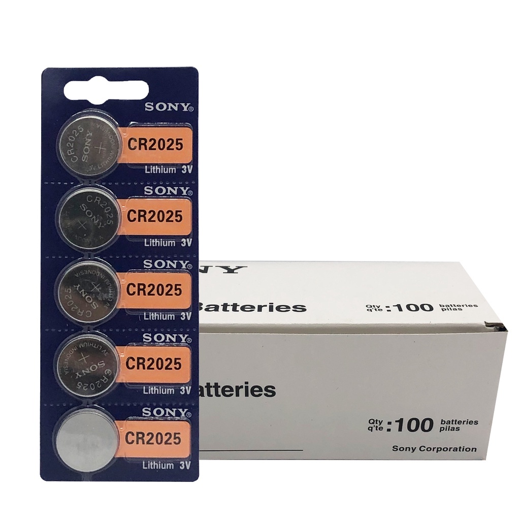 Pin Cúc áo Sony Lithium 3V CR2016, CR2025, CR2032 - Vỉ 5 viên