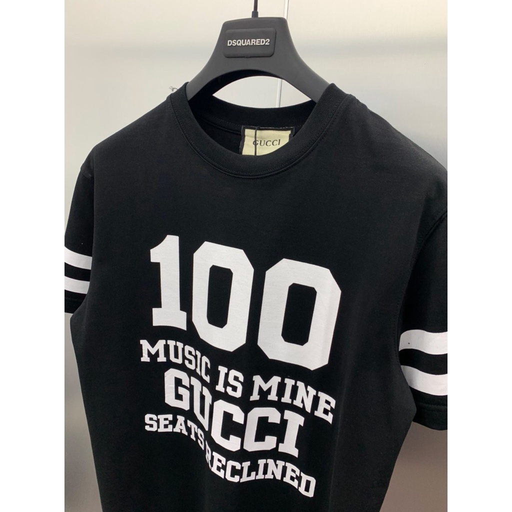 Áo Phông Nam Hè Phối Chữ Kết Hợp 2 Màu 100 GUCXI Siêu Hot Phong Cách Thoải Mái Hoạt Động Hè 2022