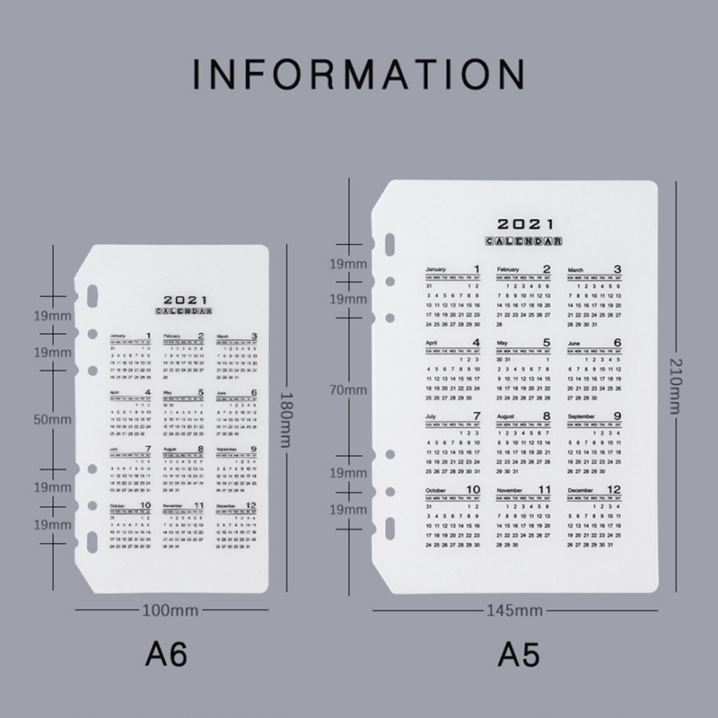 Lịch Để Bàn 6 Lỗ Khổ A5A6 2021 Cao Cấp