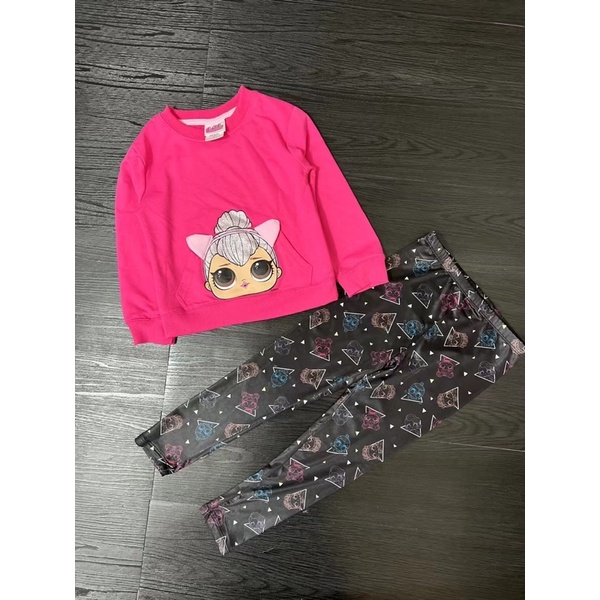 Bộ quần áo bé gái MNE LOL 2-7 tuổi  Sét bộ bé gái cotton nỉ da cá xuất dư 0822