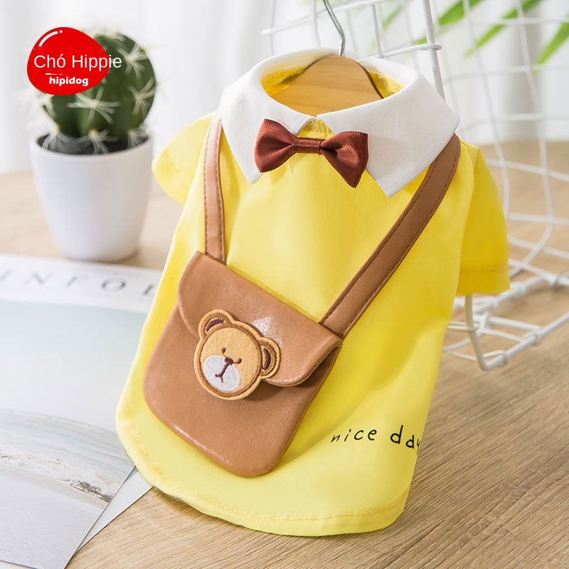 Áo vest bảnh bao quần mỏng mùa xuân và hè cho chó con Teddy Bichon Pomeranian thú cưng nhỏ mèo