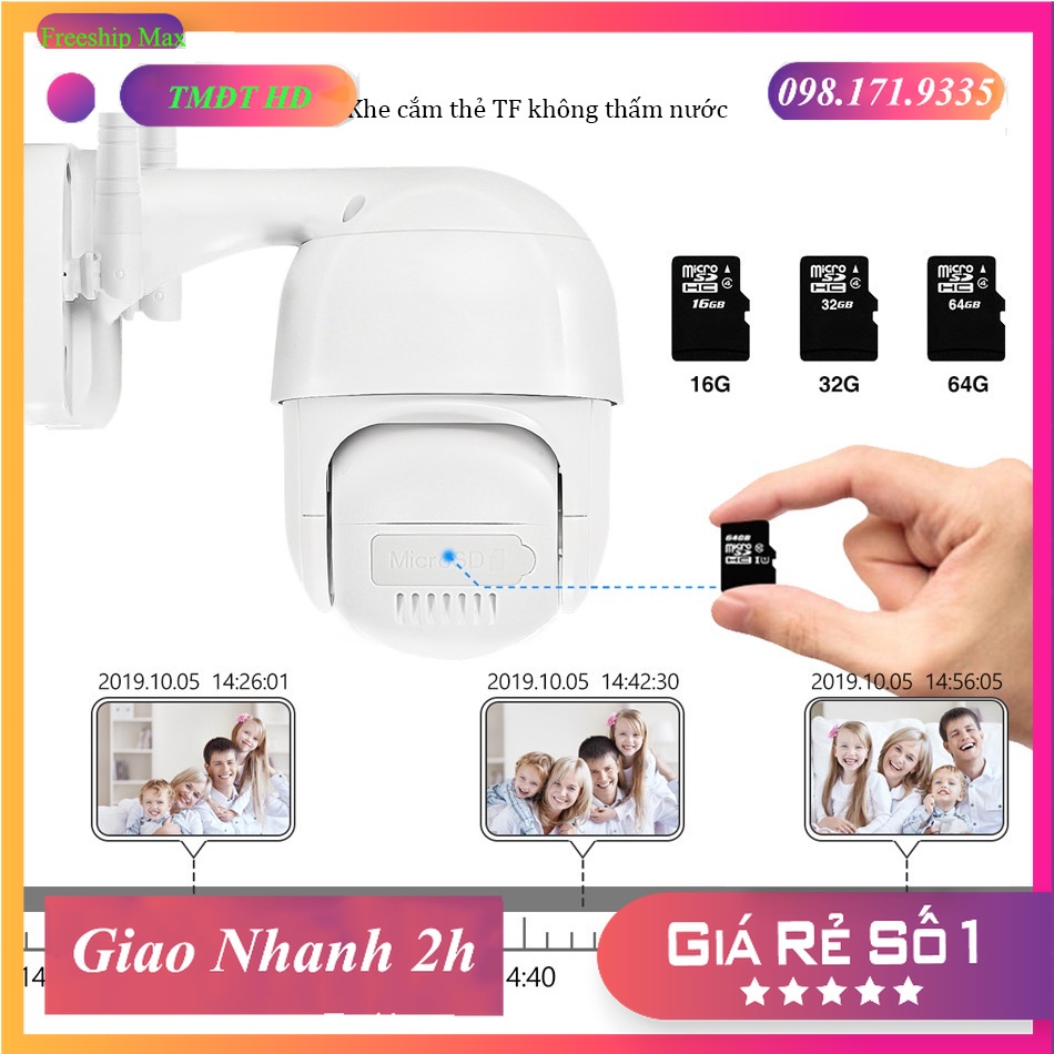 Camera wifi, Hình Cầu Chống Nước Xoay 360 Độ 1920x1080P Siêu Nét, Cảnh Báo Chống Trộm, Đàm Thoại 2 Chiều - BH UY TÍN