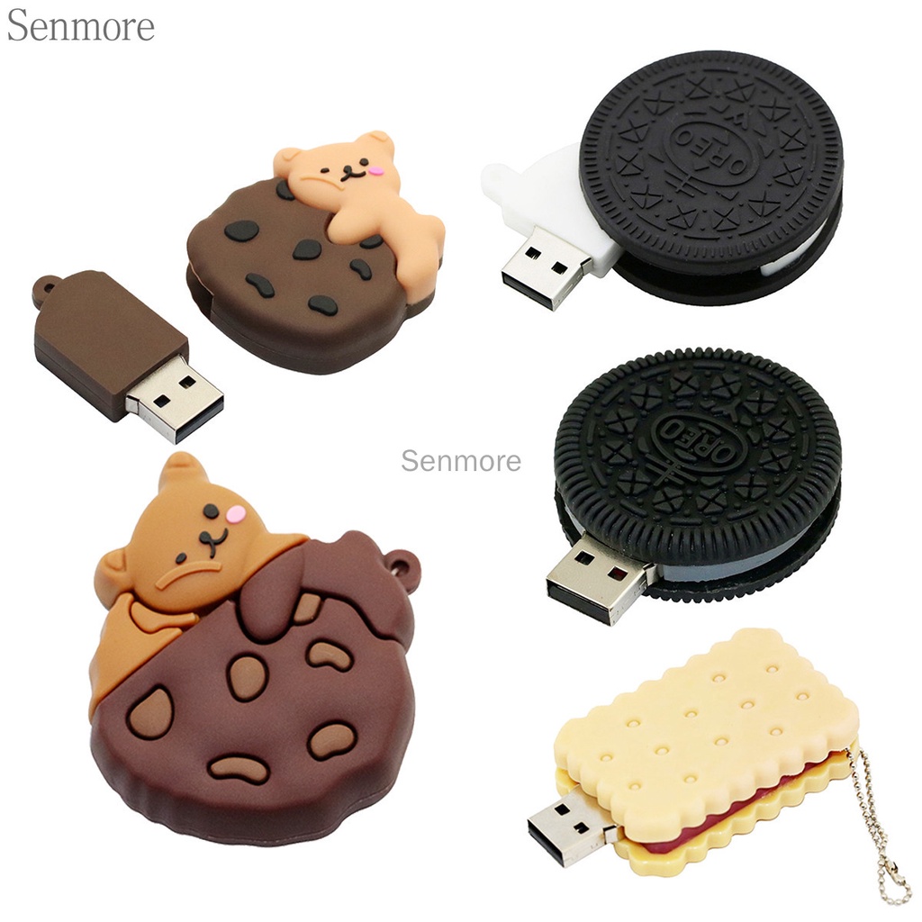 Usb Dung Lượng Lớn 1GB 8GB 16GB 32GB 64GB 128GB 1TB 2TB Hình Bánh Quy Gấu Hoạt Hình Dễ Thương