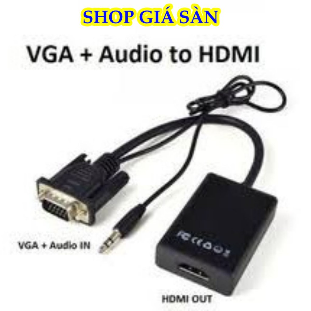 [Freeship] Cáp Chuyển Đổi, Dây Cáp Chuyển Đổi VGA Ra HDMi AV Có Âm Thanh. Bảo Hành 6 Tháng