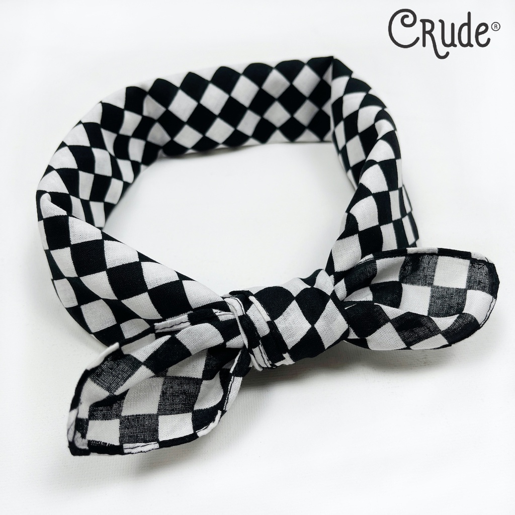 Khăn Bandana Retro Racing Checkerboard - Crude VN