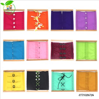 Khung vải dạy kỹ năng cài áo và đóng mở khóa 3-6 tuổi