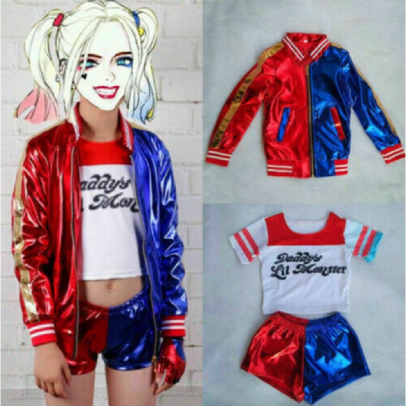 Bộ Đồ Hóa Trang Harley Quinn Cho Bé Gái