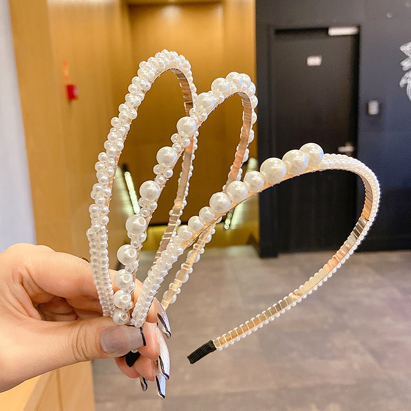 Băng Đô Cài Tóc Đính Ngọc Trai Đơn Giản Kiểu Nhật Bản Và Hàn Quốc 2021