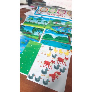DECAL làm sa bàn chú vịt xám(chỉ decal)