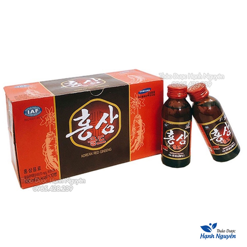 Nước hồng sâm giải khát Hàn Quốc (Hộp 10 chai x 100ml) - Thảo Dược Hạnh Nguyên